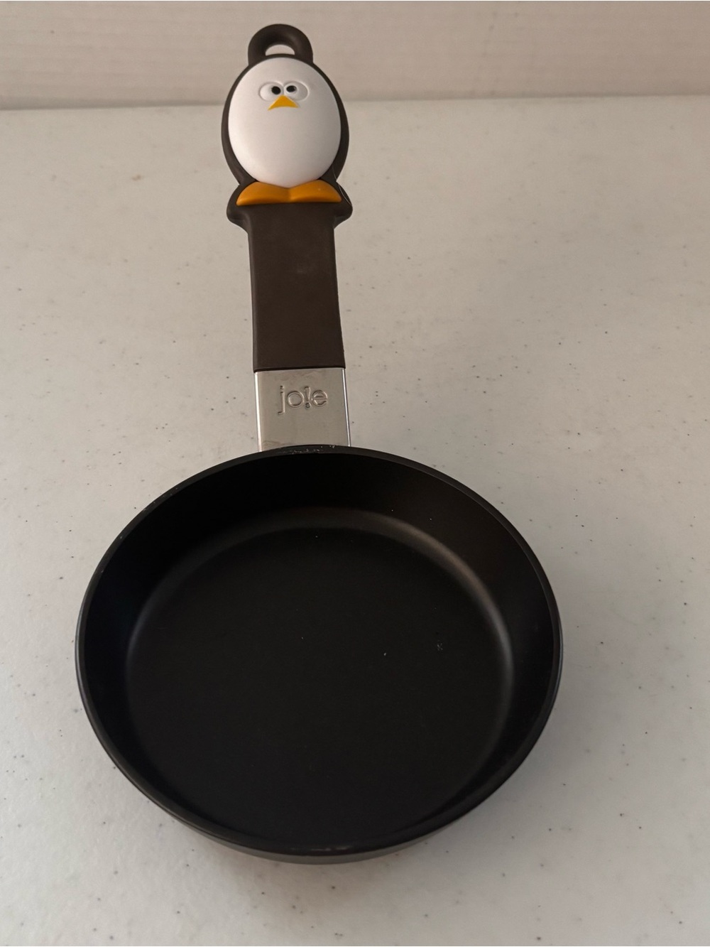 Joie Penguin-Accent Nonstick Pan in Black, White & Yellow